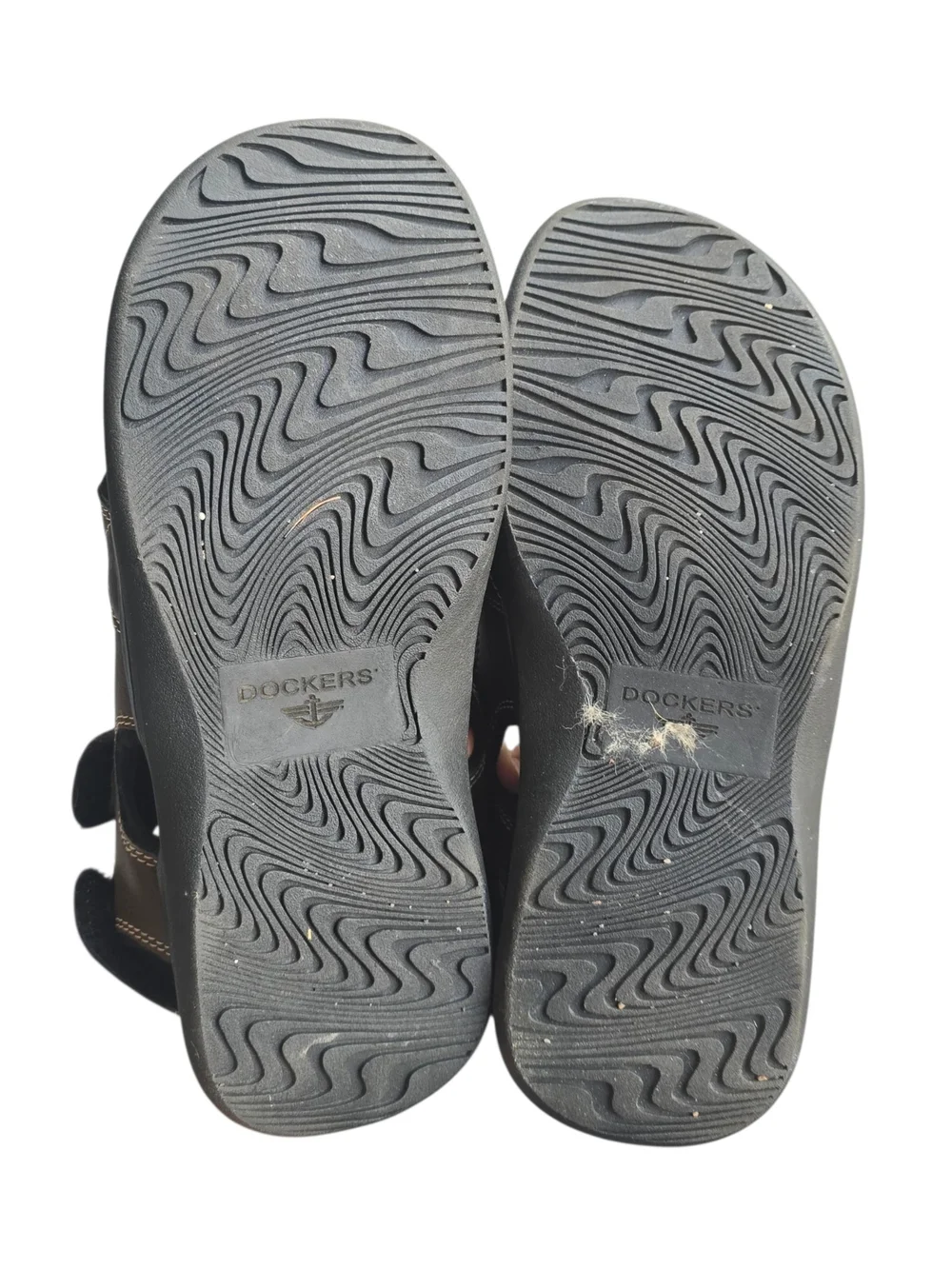 Dockers Brown and Black Men's Adjustable Strap Sandals